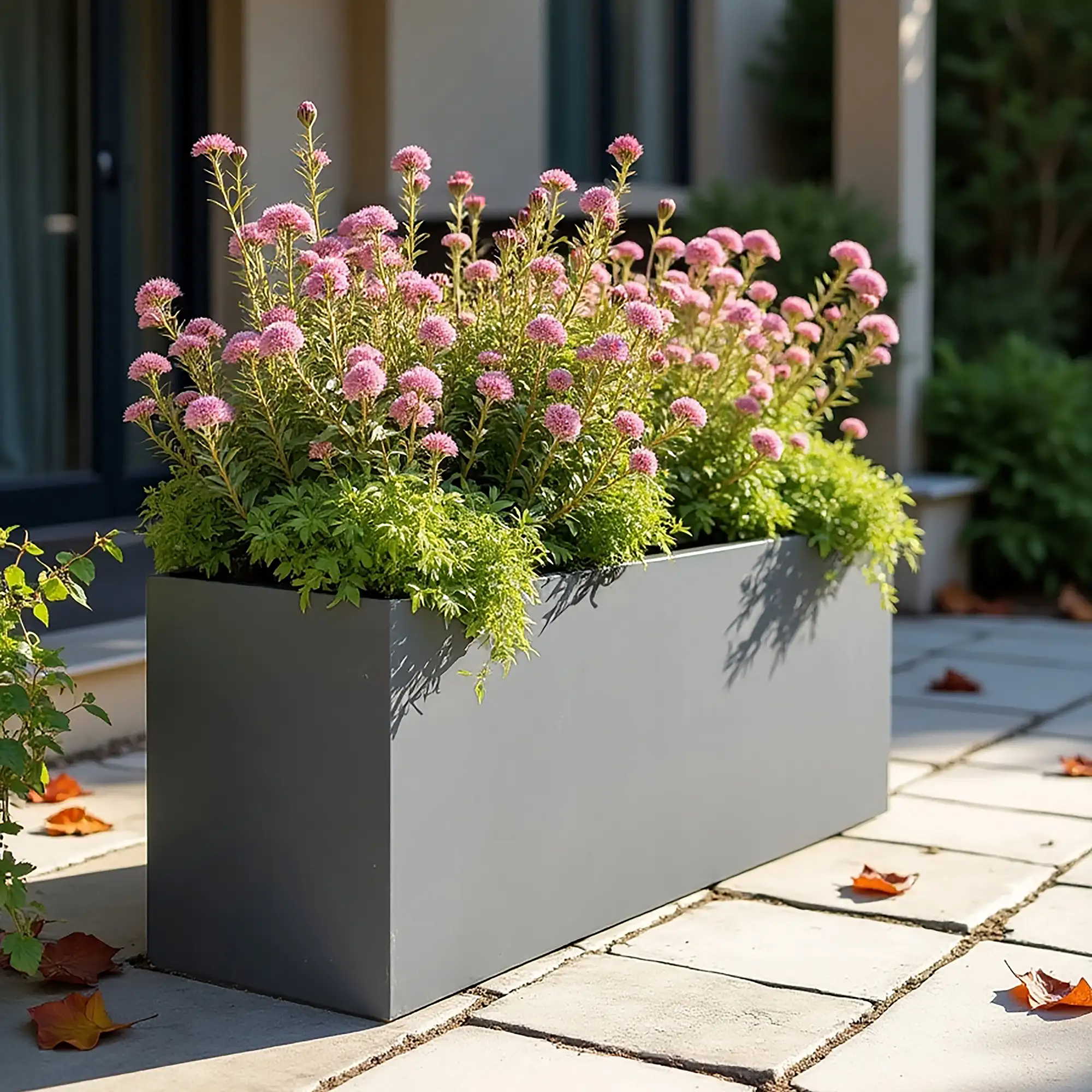 IDEALIST Lite Contemporary Light Concrete High Trough Planter