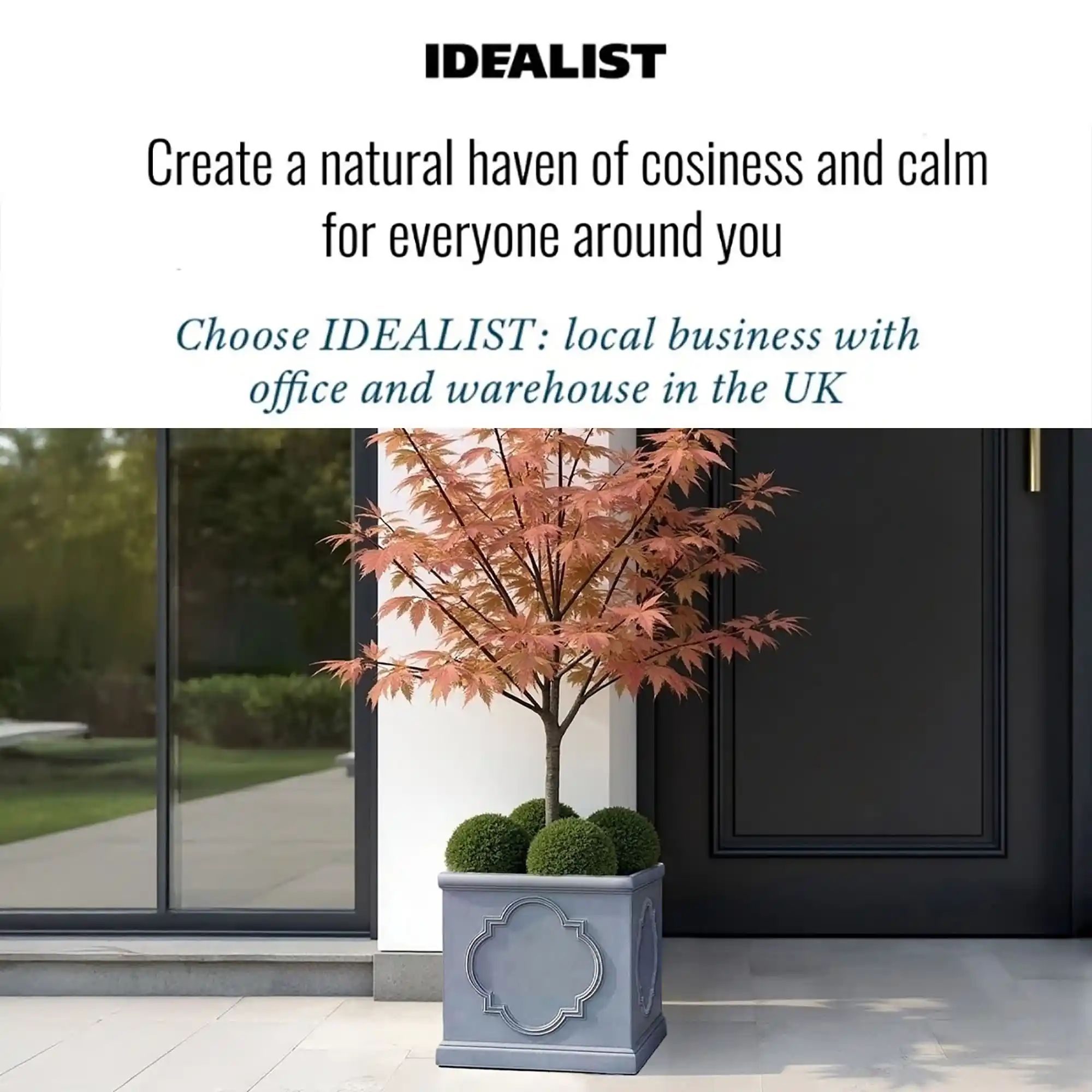 IDEALIST Windsor Light Stone Square Garden Planter