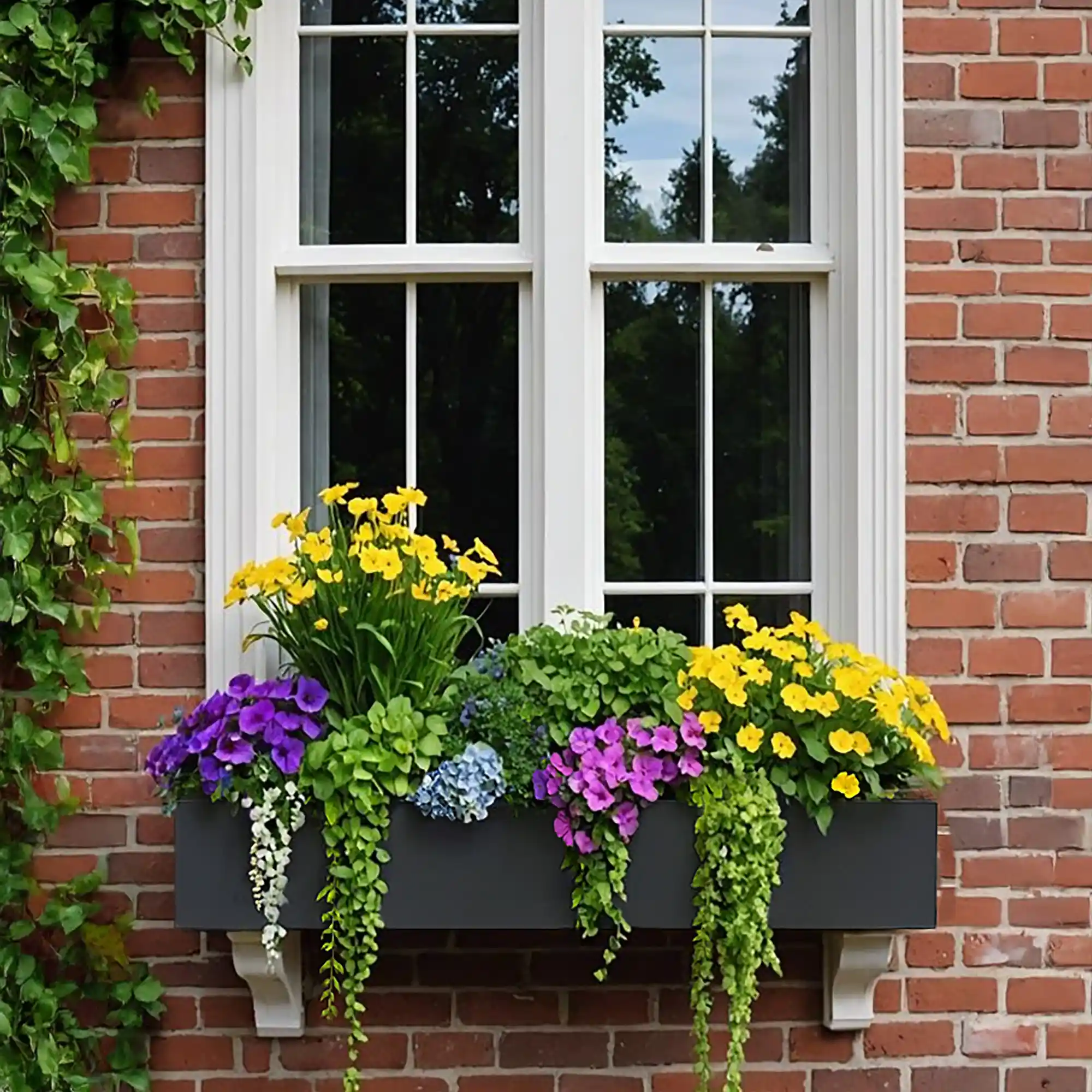 IDEALIST Lite Window Box Light Concrete Planter