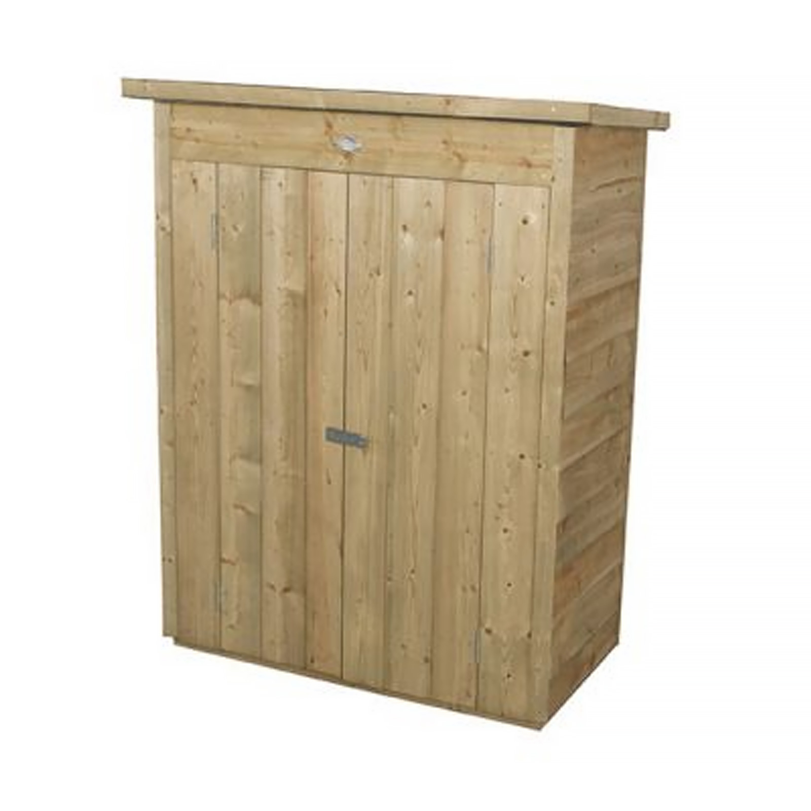 Installed Outdoor Pressure Treated Wooden Overlap Pent Garden Store by Forest Garden