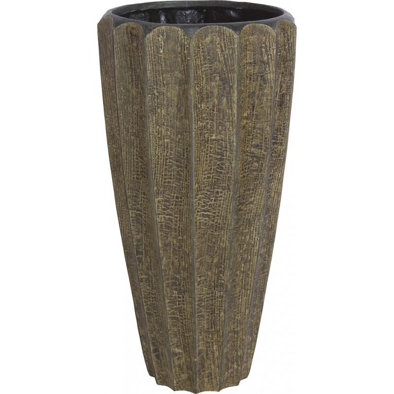 Firewood Round Tall Polystone Indoor Planter