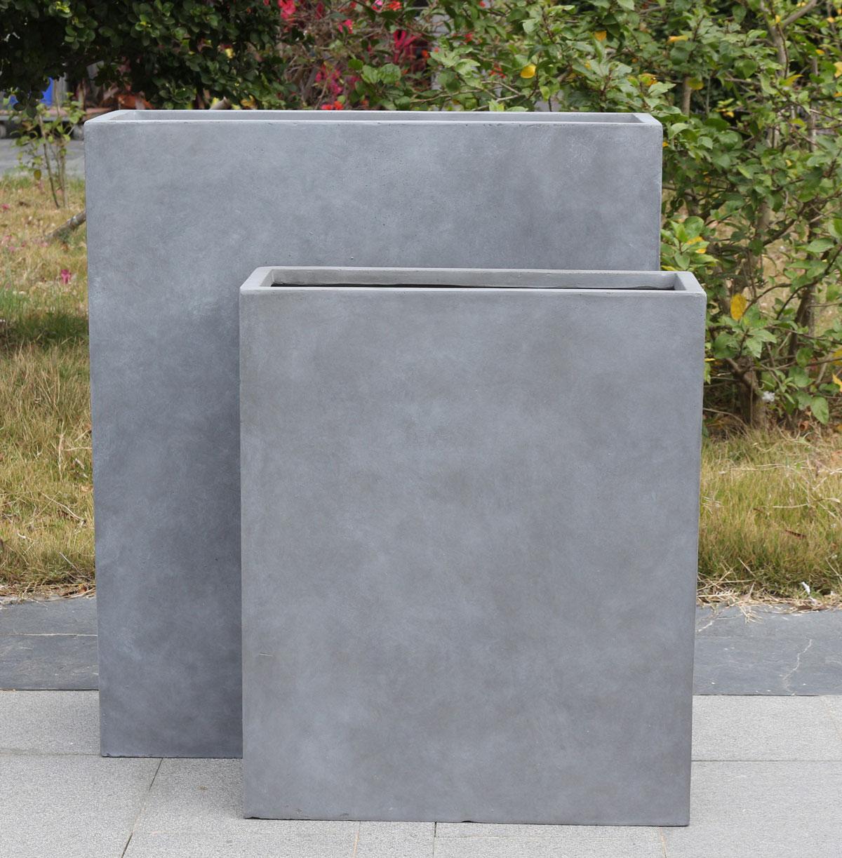 IDEALIST Lite Narrow Contemporary Light Concrete Trough Planter