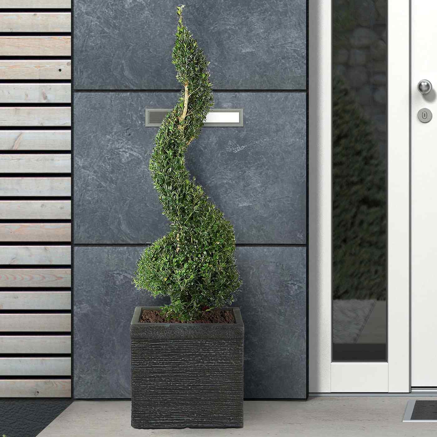 IDEALIST Lite Ribbed Light Concrete Square Planter