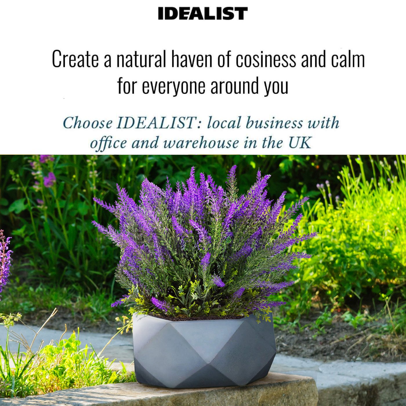 IDEALIST Lite Faceted Effect Bowl Planter Indoor Plant Pot