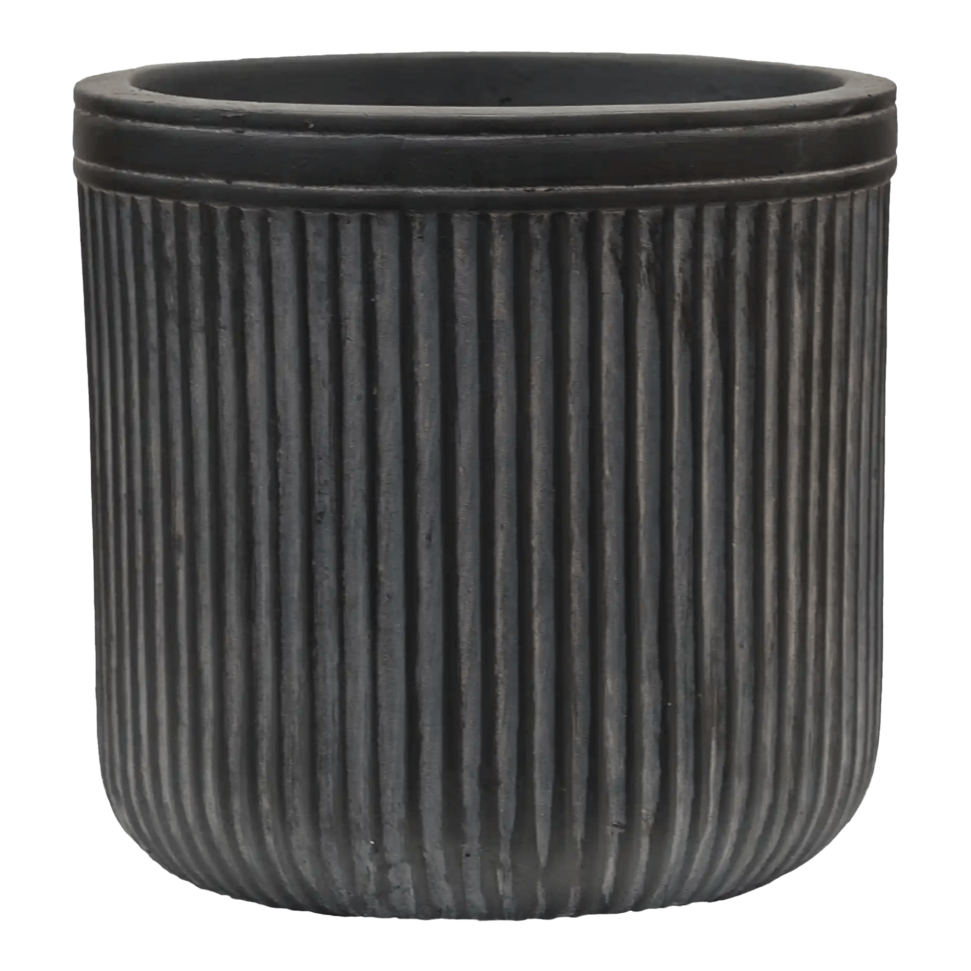 Vertical Rib Fibreclay Cylinder Planter | Indoor and Outdoor Plant Pot