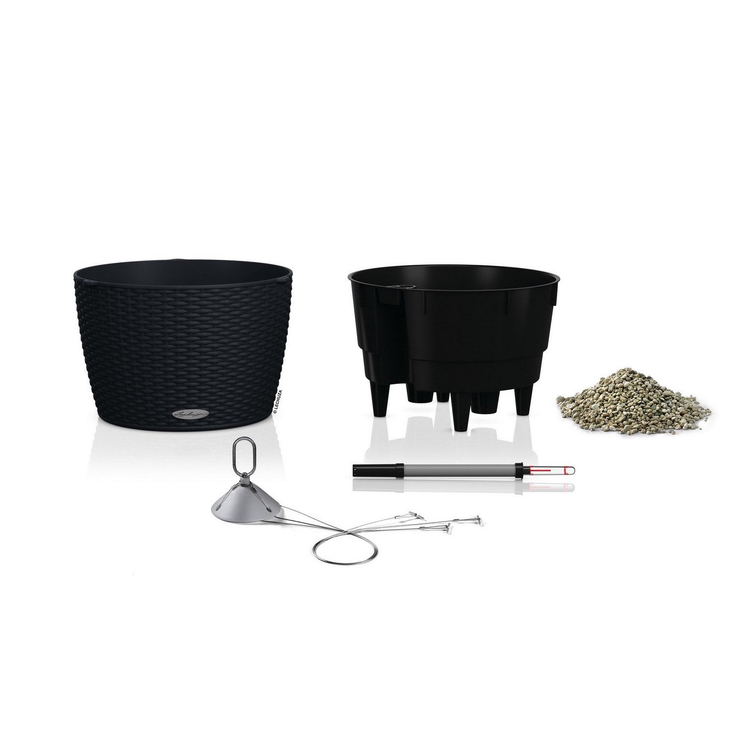 LECHUZA NIDO Cottage Round Poly Resin Outdoor Self-watering Planter
