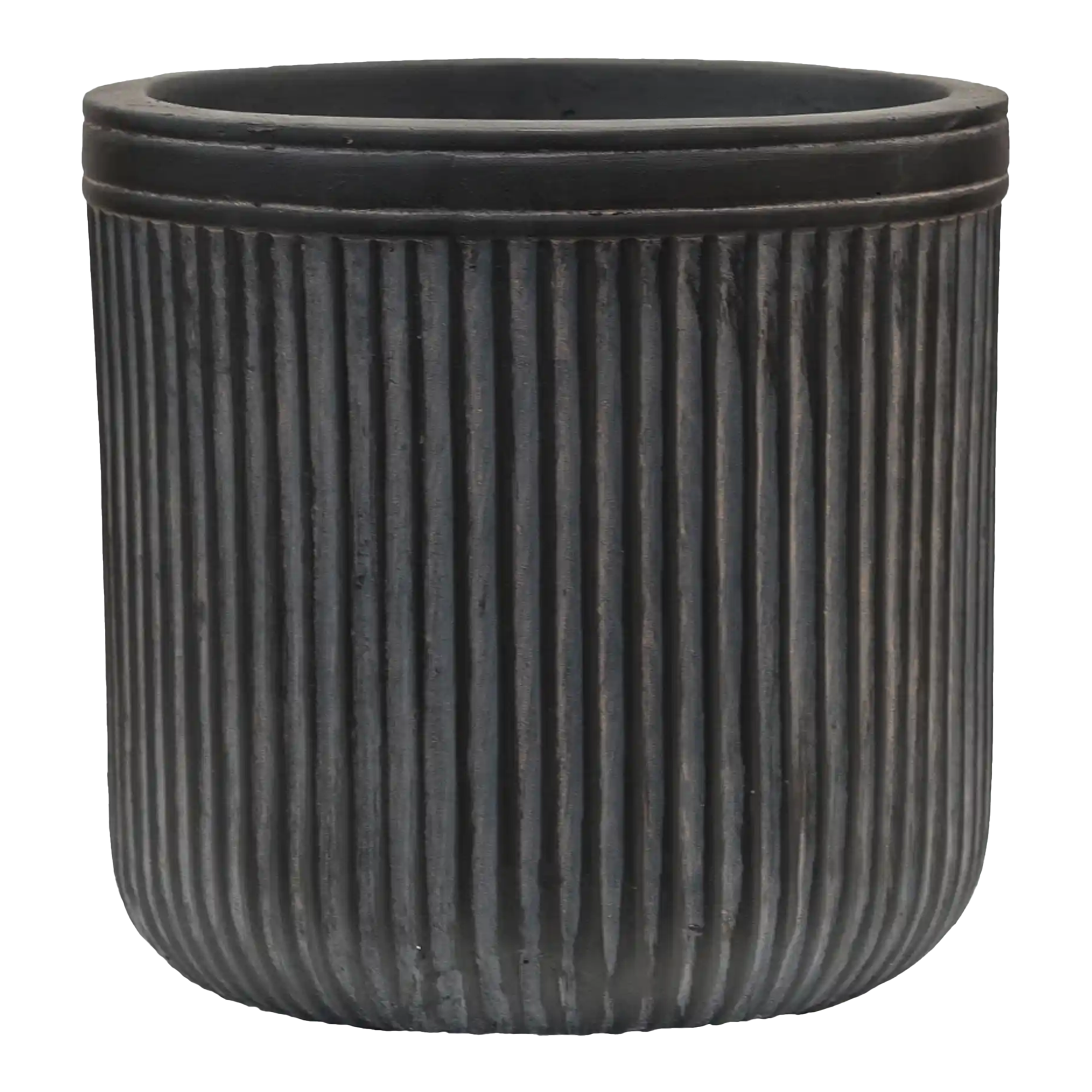 Vertical Rib Fibreclay Cylinder Planter | Indoor and Outdoor Plant Pot