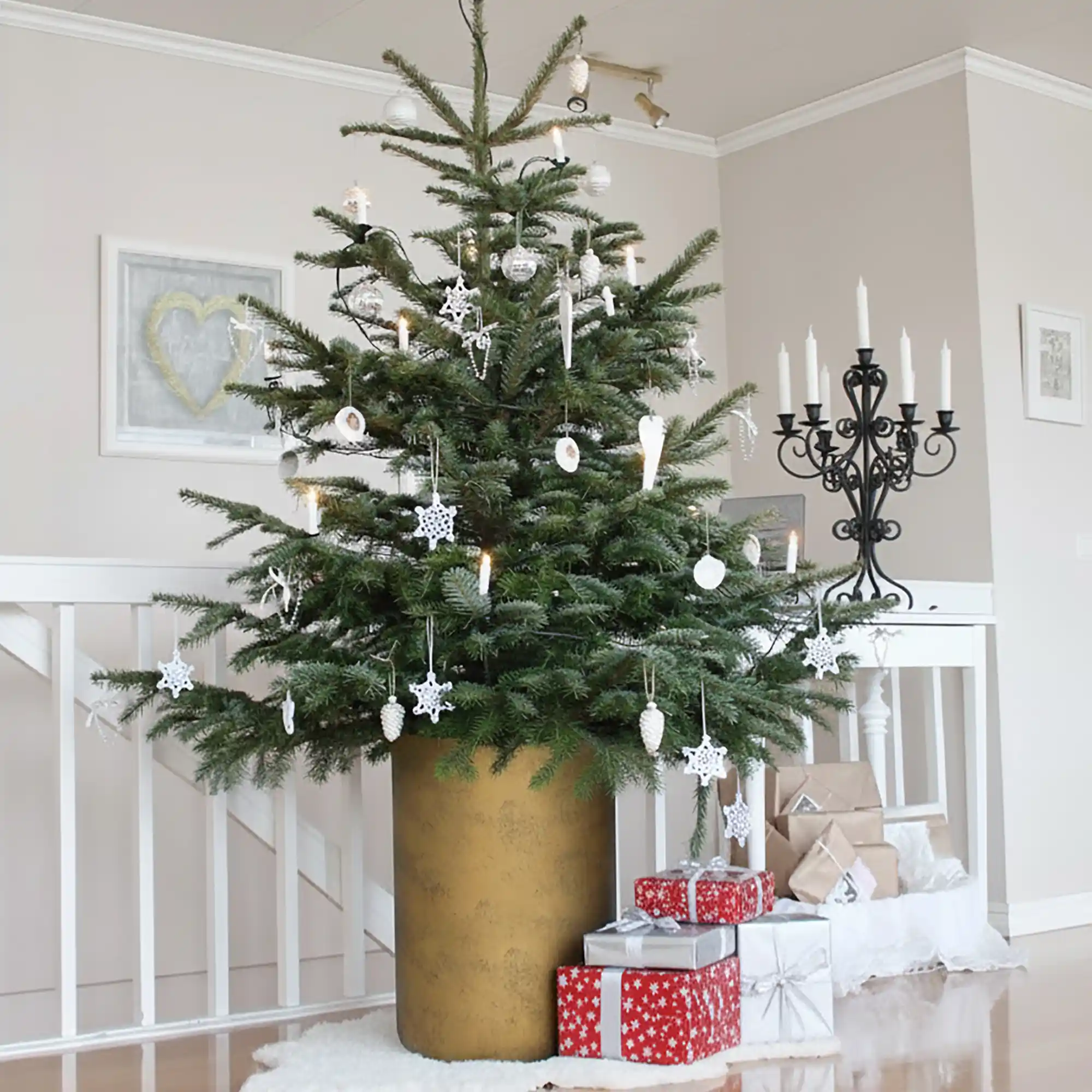 IDEALIST Lite Tall Round Metallic Indoor Planter