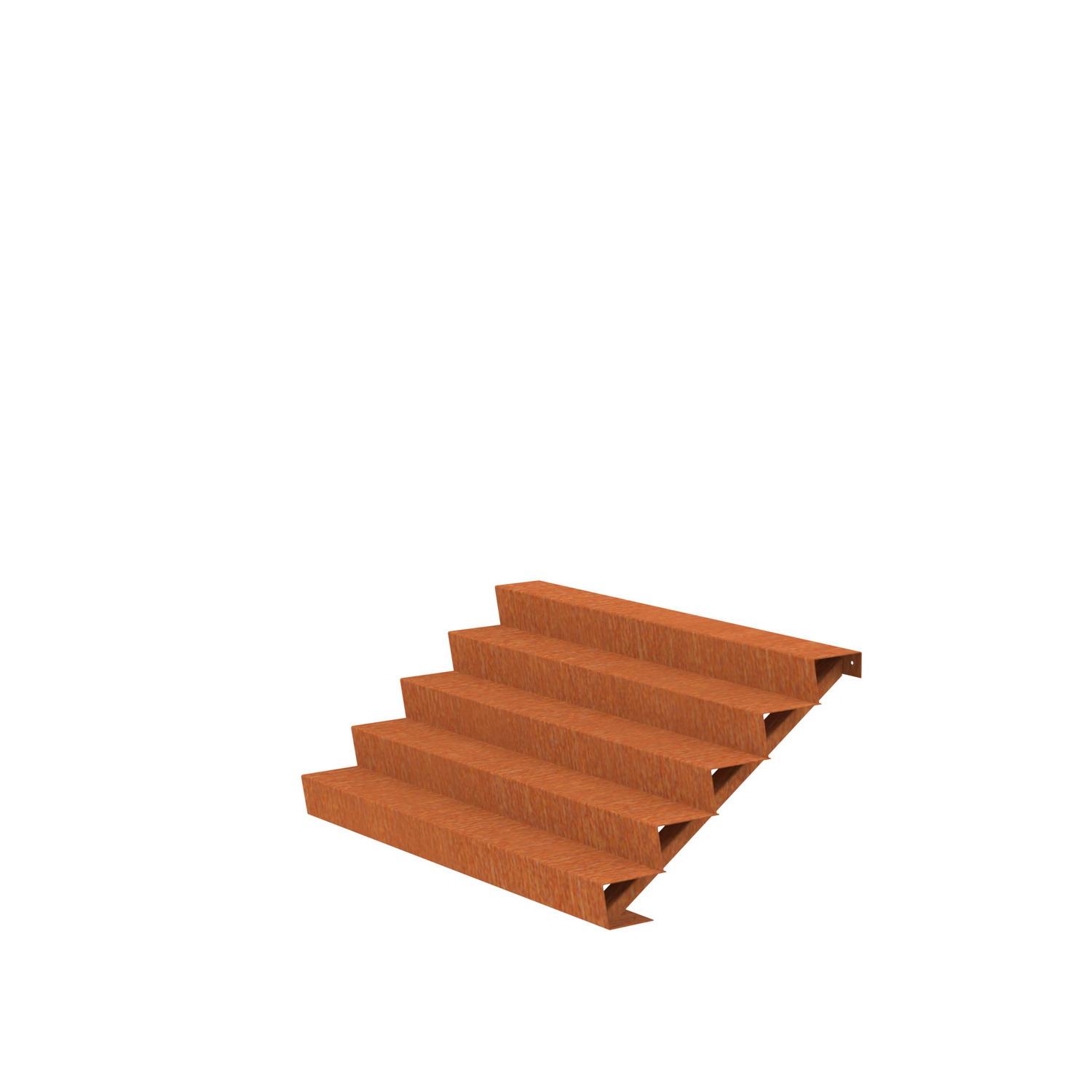 5 Steps Corten Steel Stair