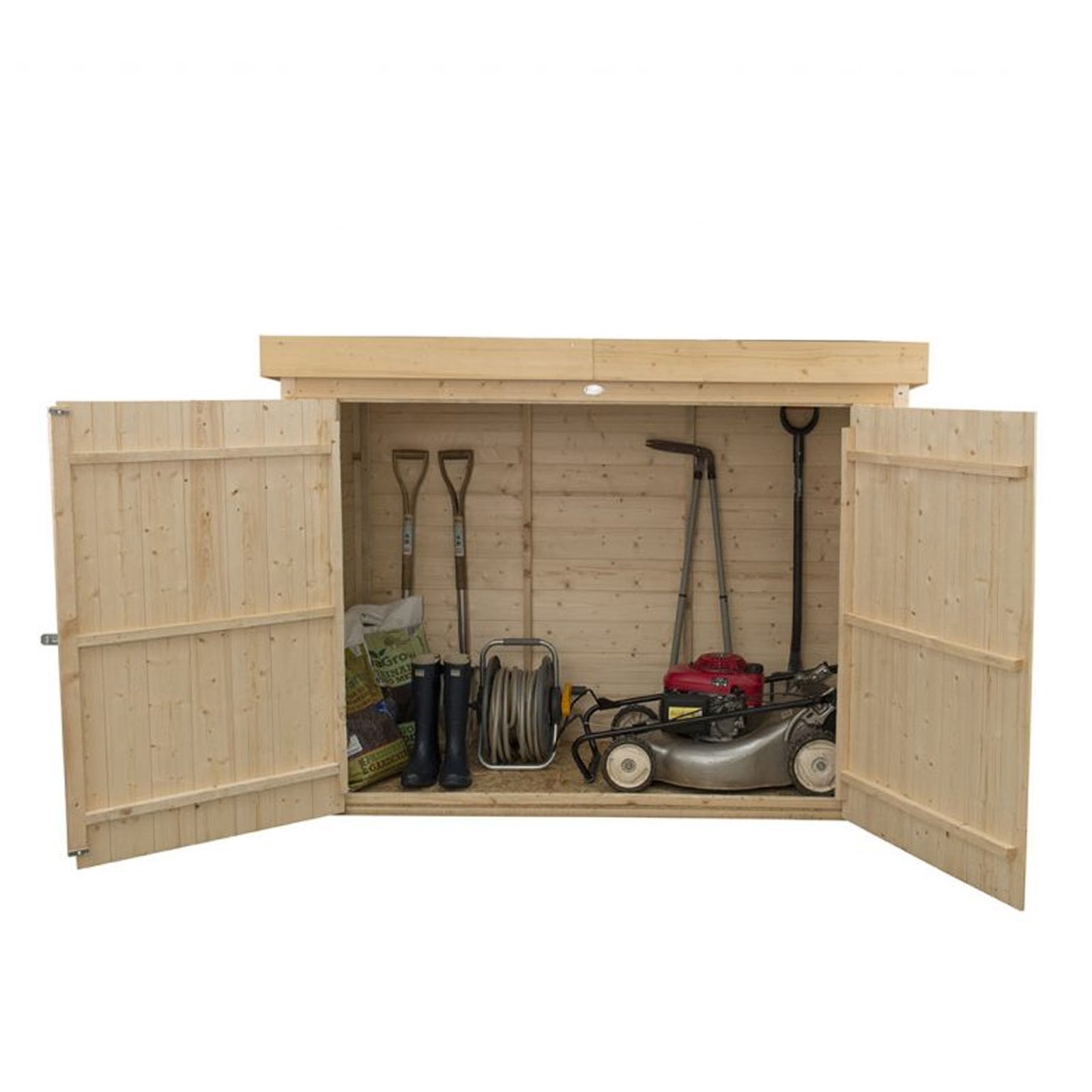 Installed Outdoor Pressure Treated Wooden Shiplap Pent Outdoor Store by Forest Garden