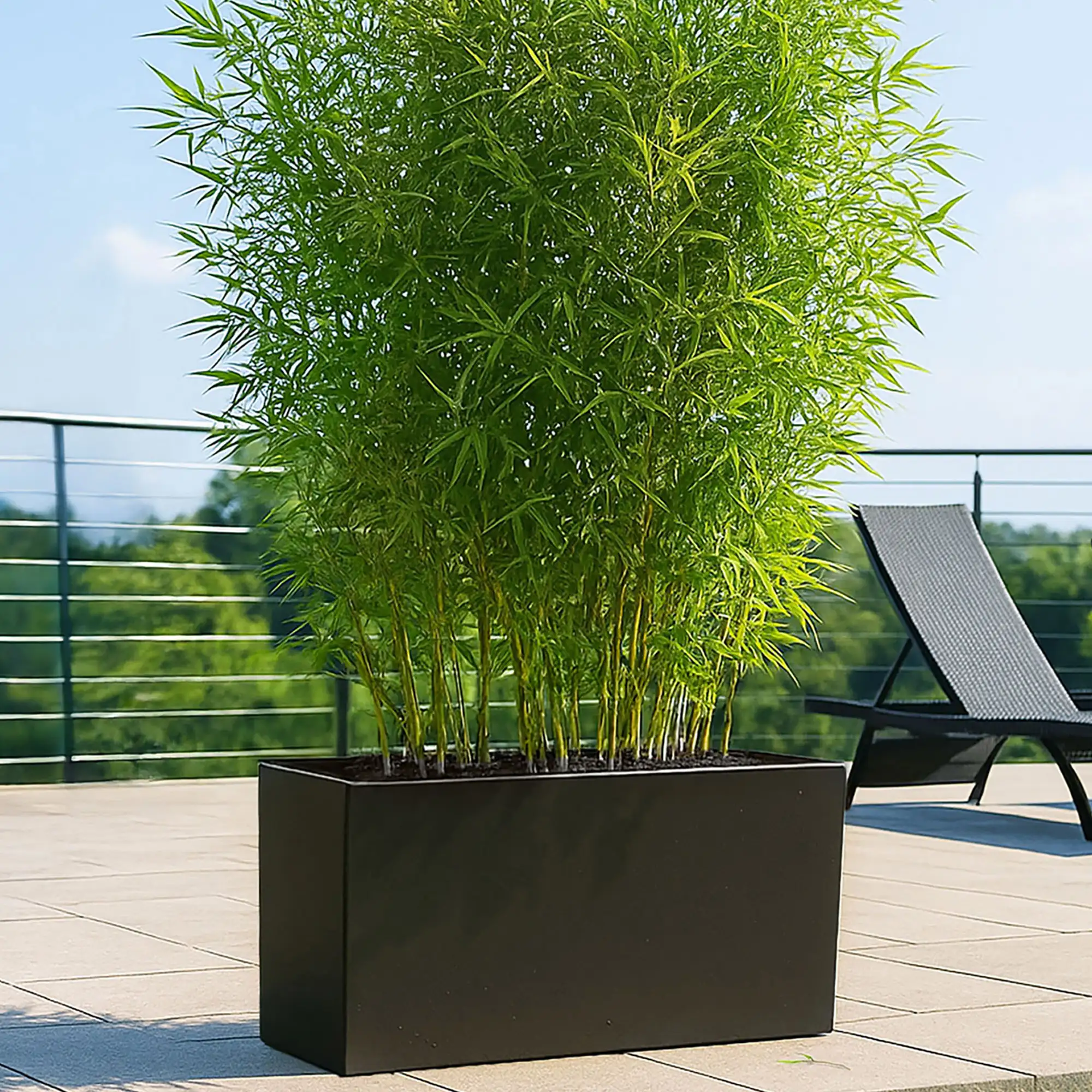 IDEALIST Lite Contemporary Light Concrete High Trough Planter