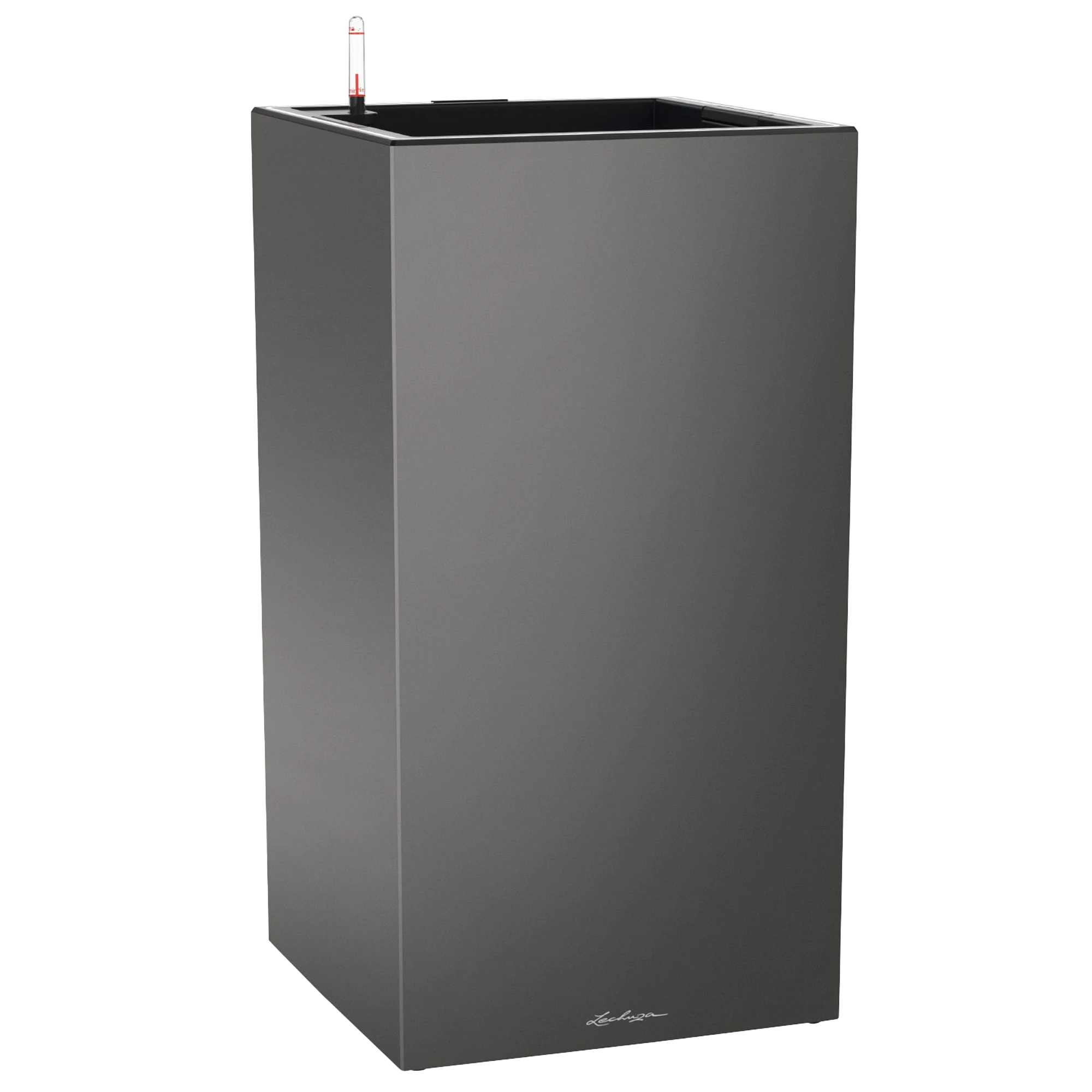 LECHUZA CANTO Premium High LED Square Tall Poly Resin Self-watering Planter