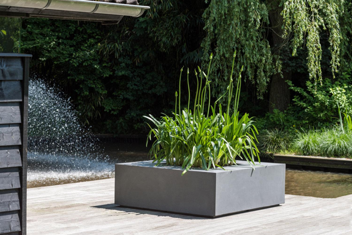 Fibrestone Jumbo Seating Square Planter by Idealist Premium