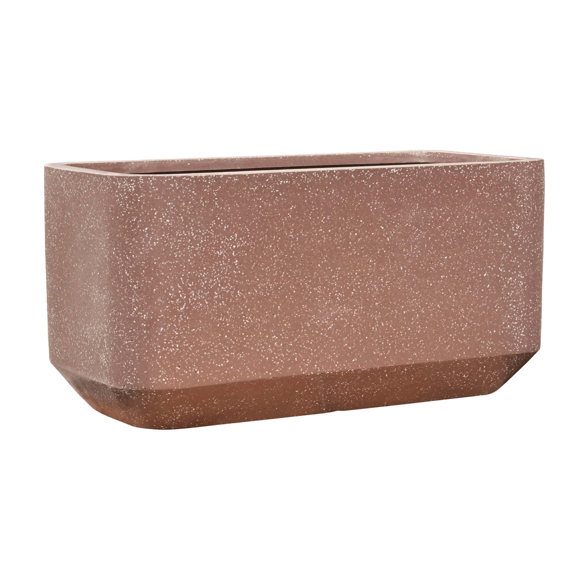 Terrazzo Fiberstone Large Trough Planter | Indoor and Outdoor Plant Pot