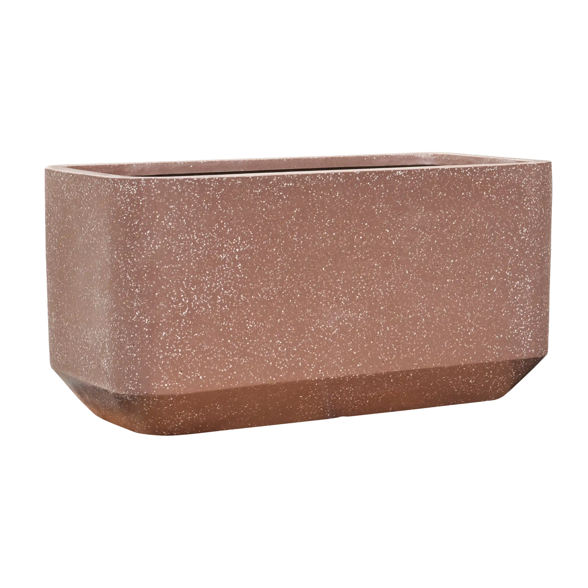 Terrazzo Fiberstone Large Trough Planter | Indoor and Outdoor Plant Pot