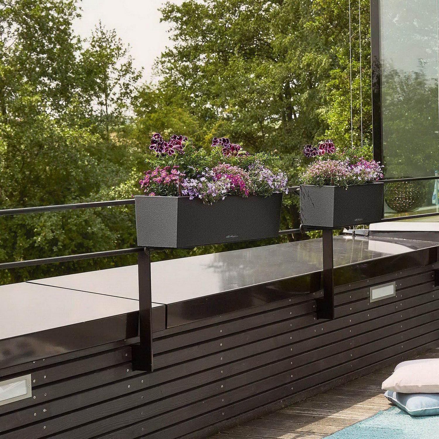 LECHUZA BALCONERA Stone Trough Poly Resin Self-watering Planter Set