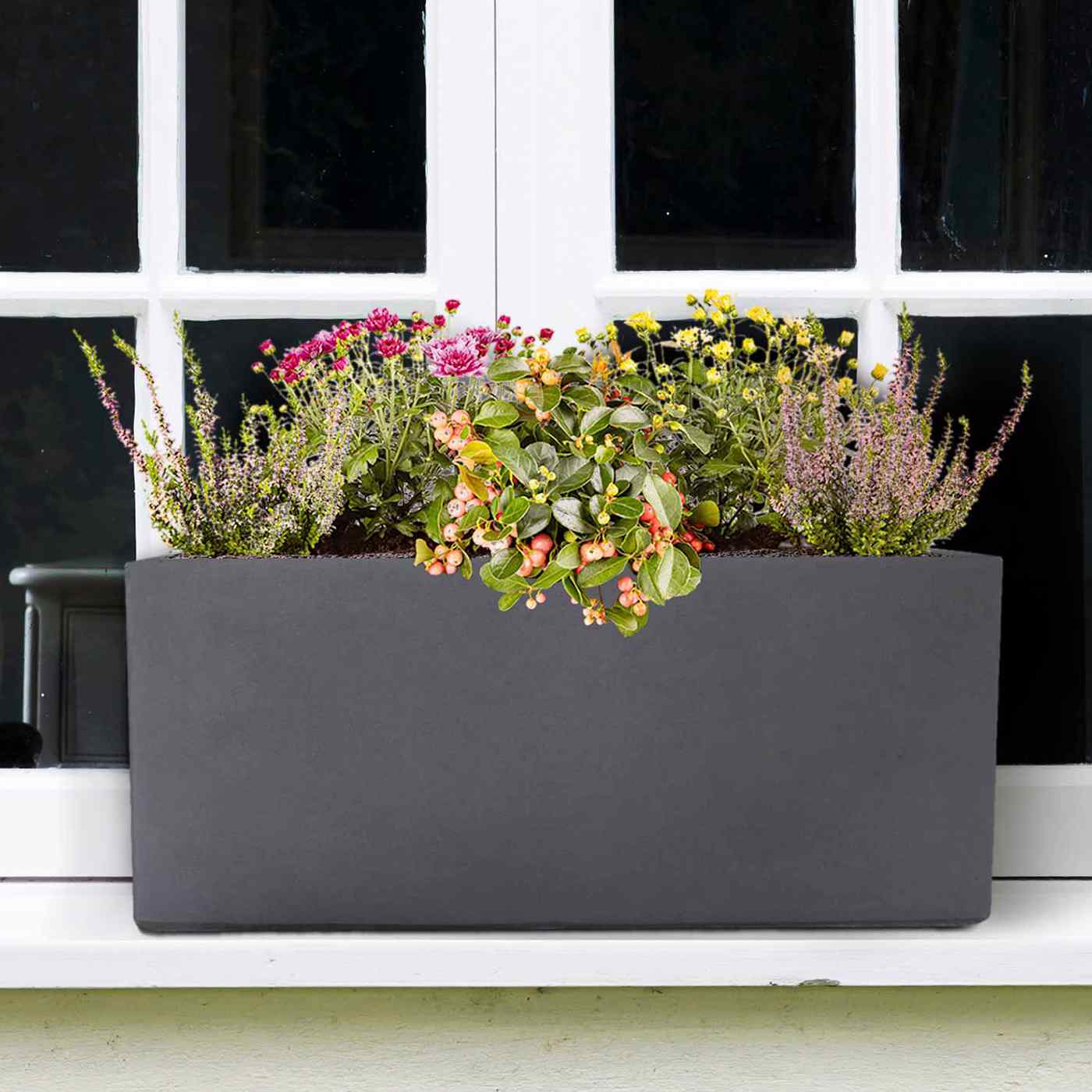 IDEALIST Lite Window Box Light Concrete Planter