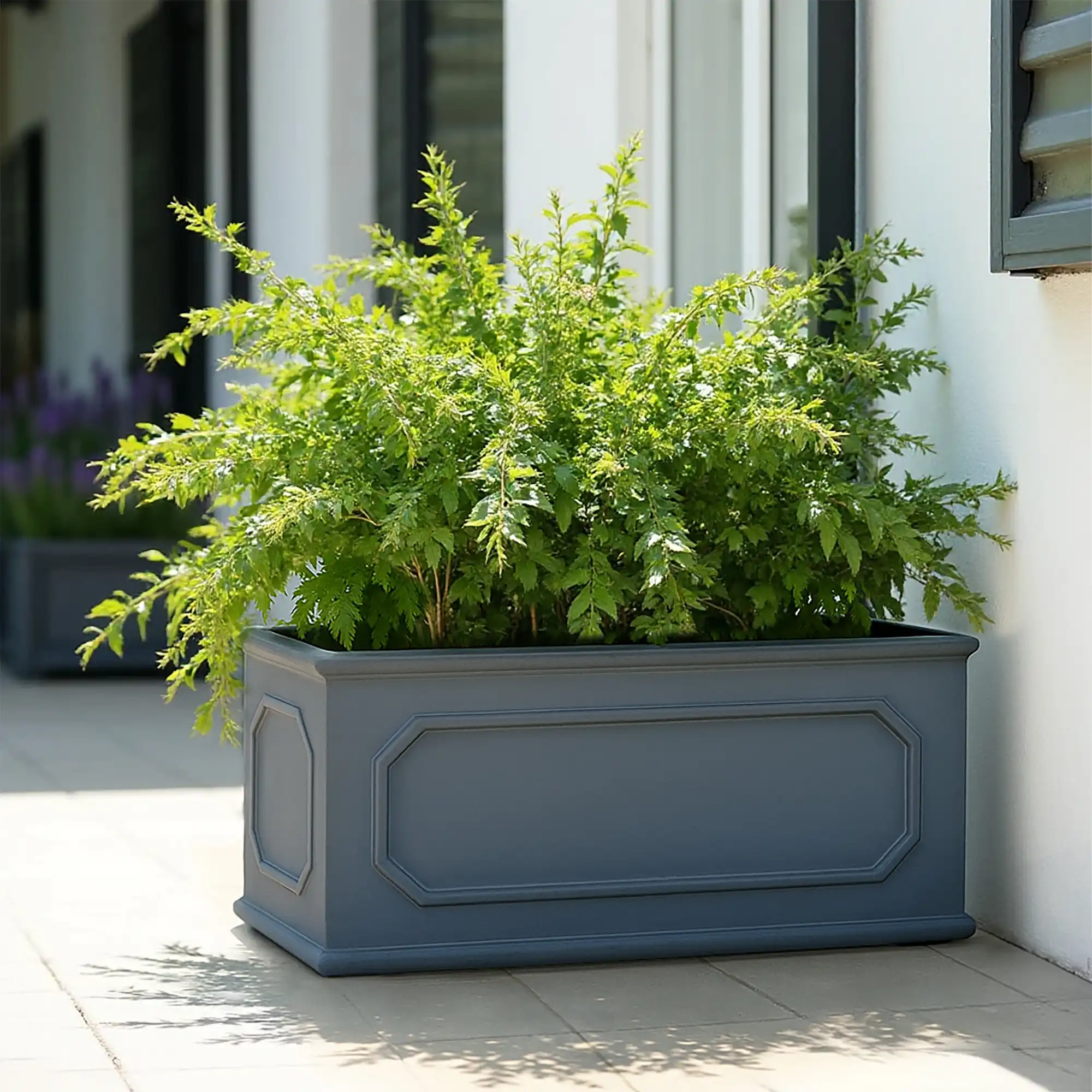 IDEALIST Lite Faux Lead Chelsea Light Concrete Through Planter
