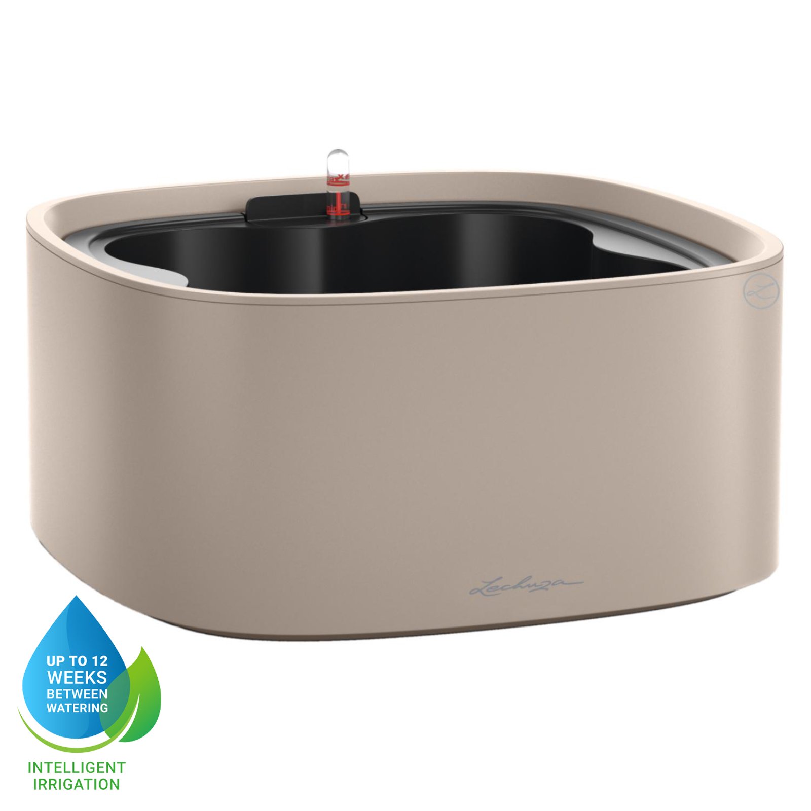 LECHUZA PILA Color Stick Square Poly Resin Self-watering Planter