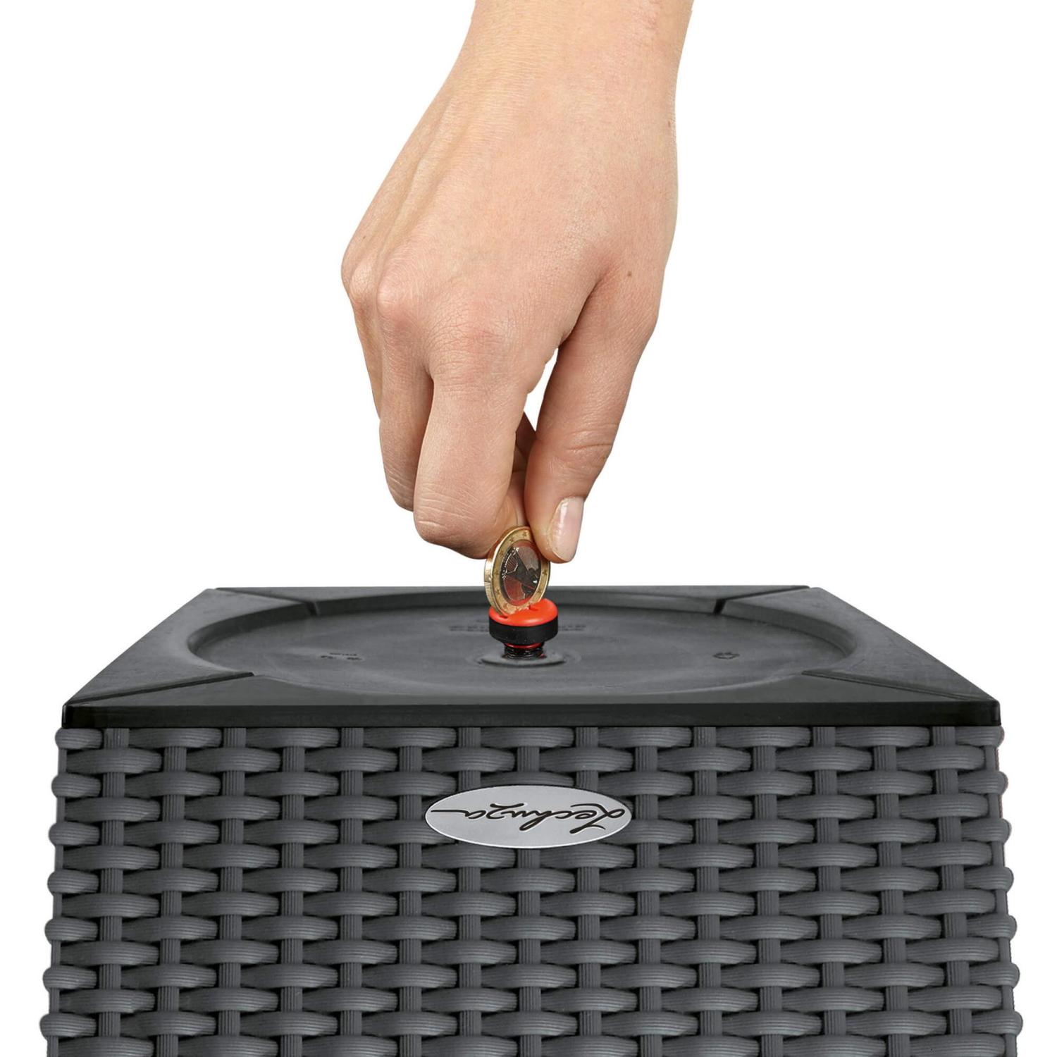 LECHUZA CUBICO Cottage Square Tall Poly Resin Self-watering Planter