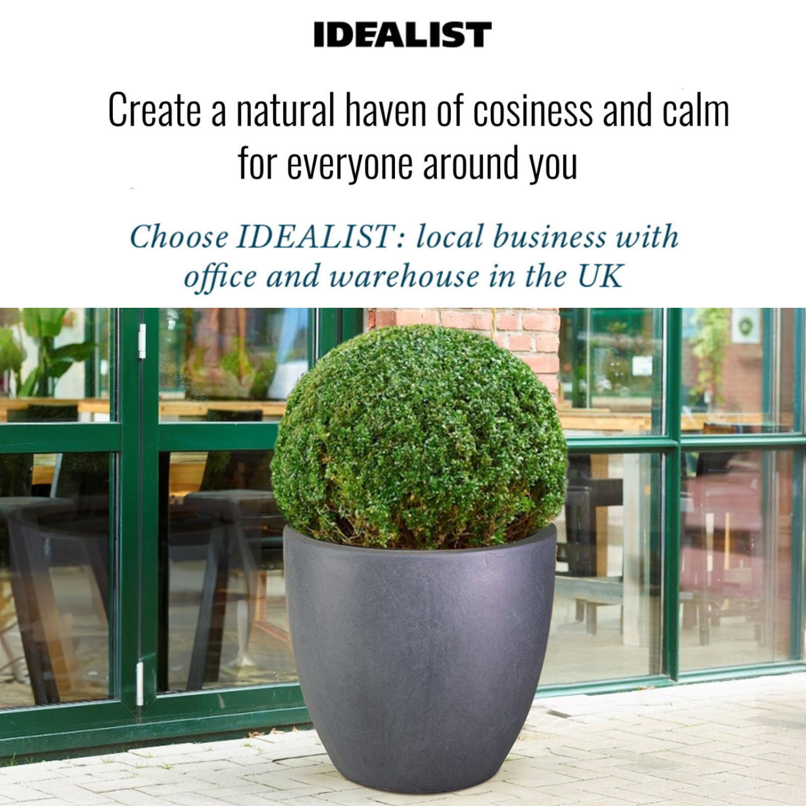 IDEALIST Lite Contemporary Light Concrete Egg Planter