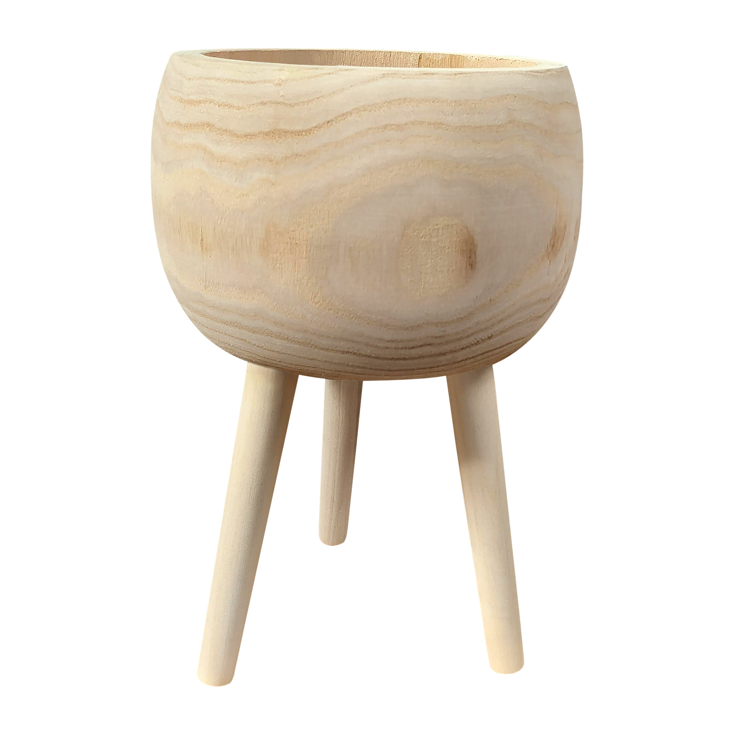 HORTICO TREND Wooden House Planter with Legs, Tall Indoor Plant Pot Stand with Waterproof Liner