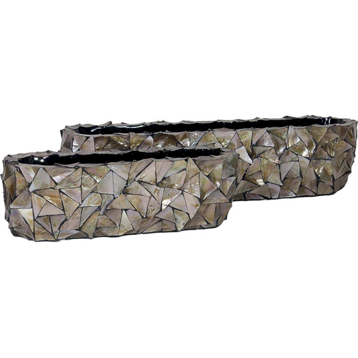 Shell Trough Polystone Indoor Planter