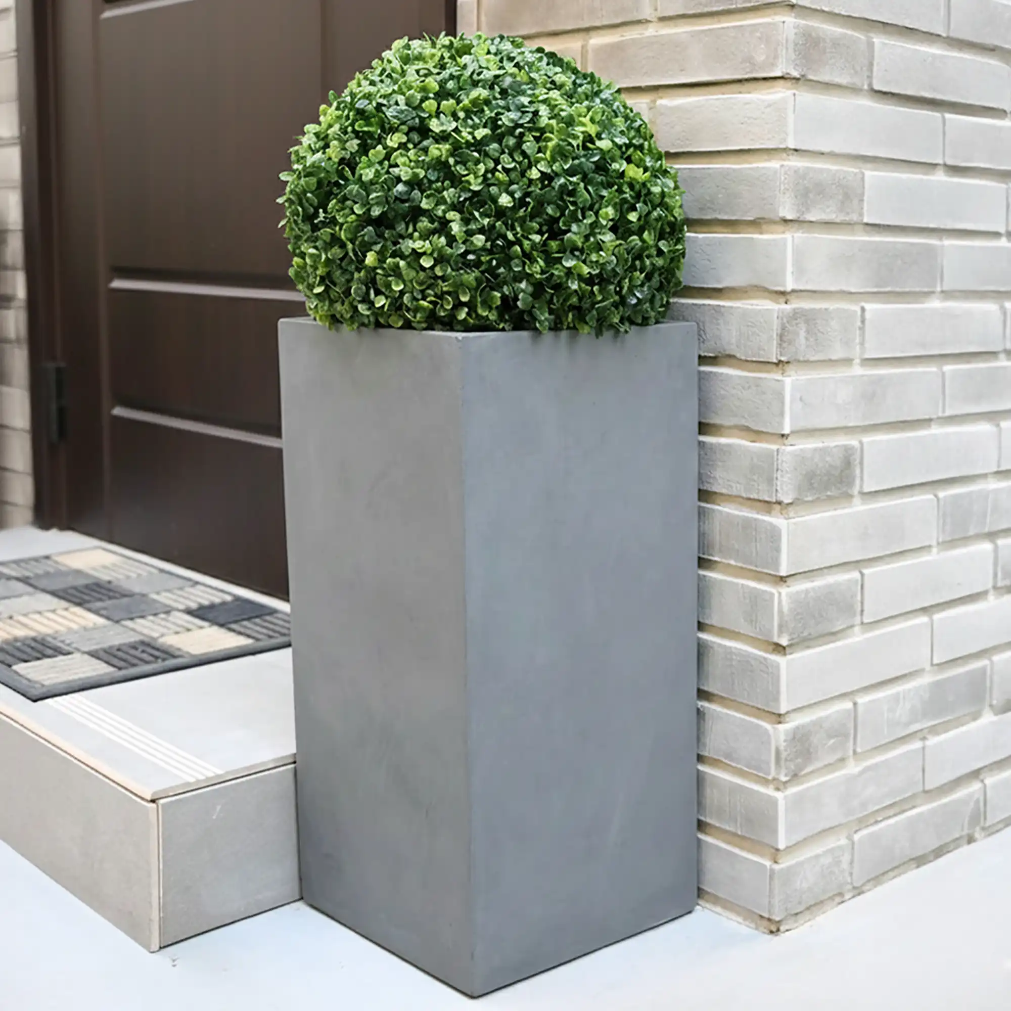 IDEALIST Lite Tall Square Contemporary Light Concrete Planter