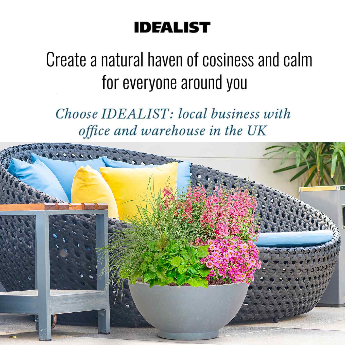 IDEALIST Lite Dish Style Smooth Bowl Outdoor Planter