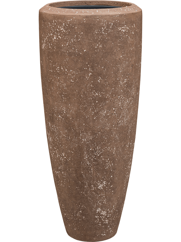 Polystone Tall Planter + Liner | Round Vase Indoor Plant Pot