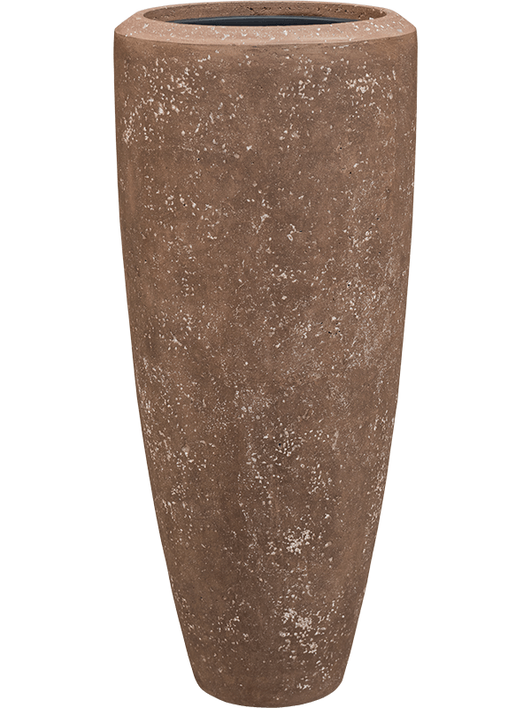 Polystone Tall Planter + Liner | Round Vase Indoor Plant Pot