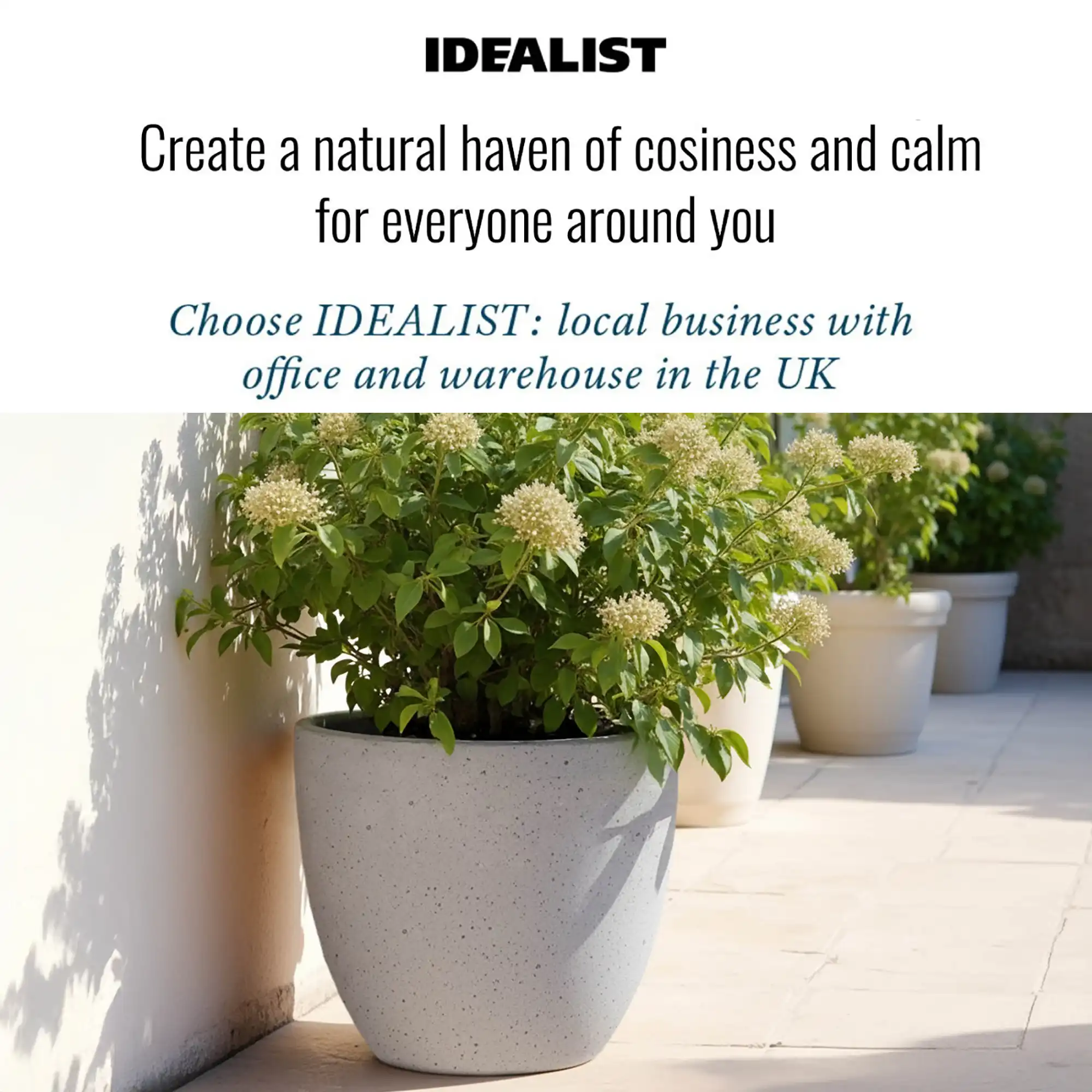 IDEALIST Lite Contemporary Light Concrete Egg Planter