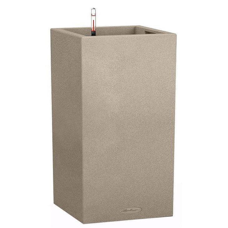LECHUZA CANTO Stone High Square Tall Poly Resin Self-watering Planter