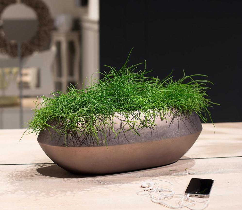 ROYAL Tabletop Round Polystone Planter