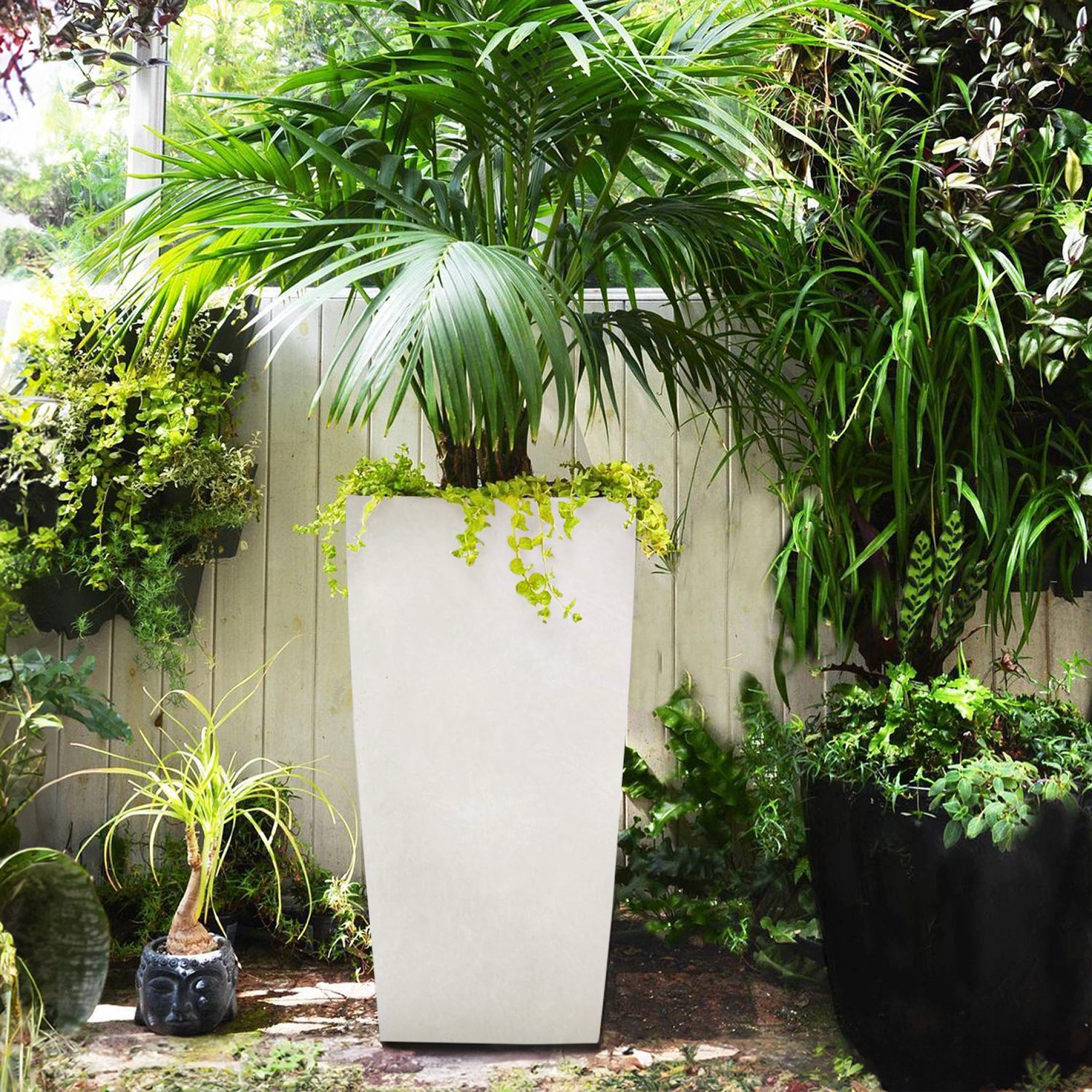 IDEALIST Lite Tall Tapered Contemporary Light Concrete Planter