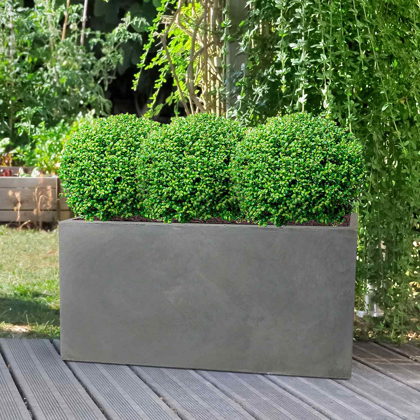 IDEALIST Lite Contemporary Light Concrete High Trough Planter