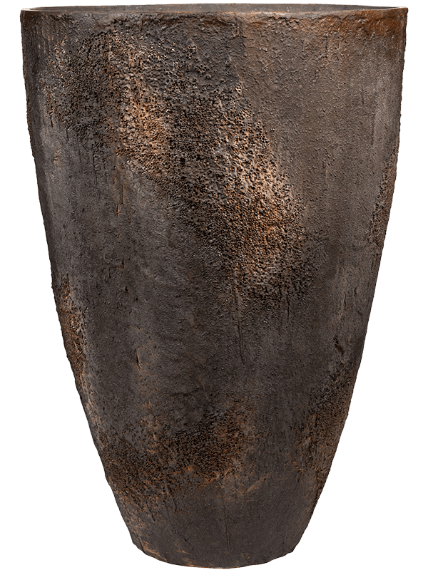 Oyster Ficonstone Tall Round Planter | Large Indoor and Outdoor Plant Pot