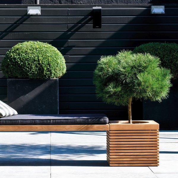 Modulo seat combination Set C Square Wood Planter