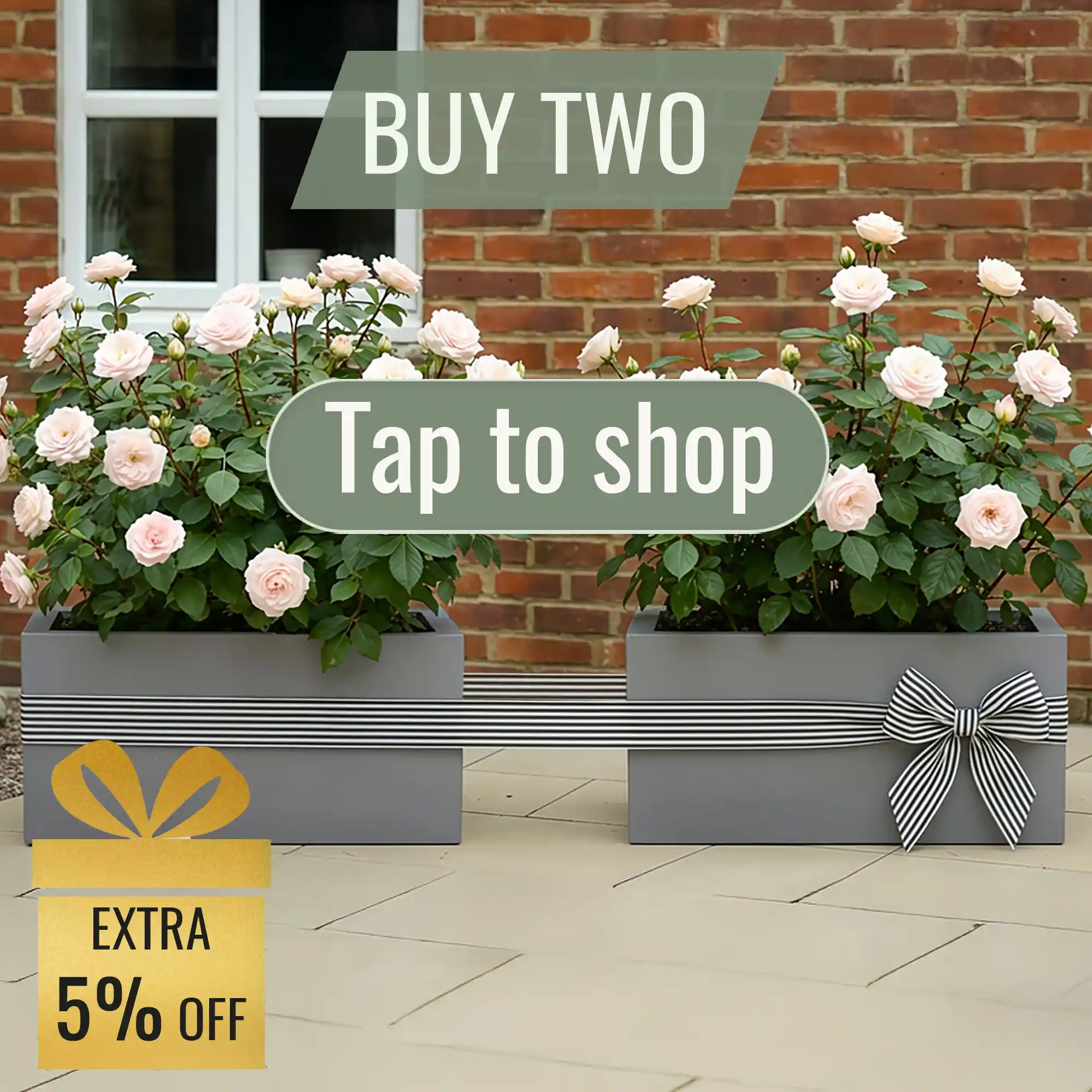 IDEALIST Lite Contemporary Light Concrete High Trough Planter