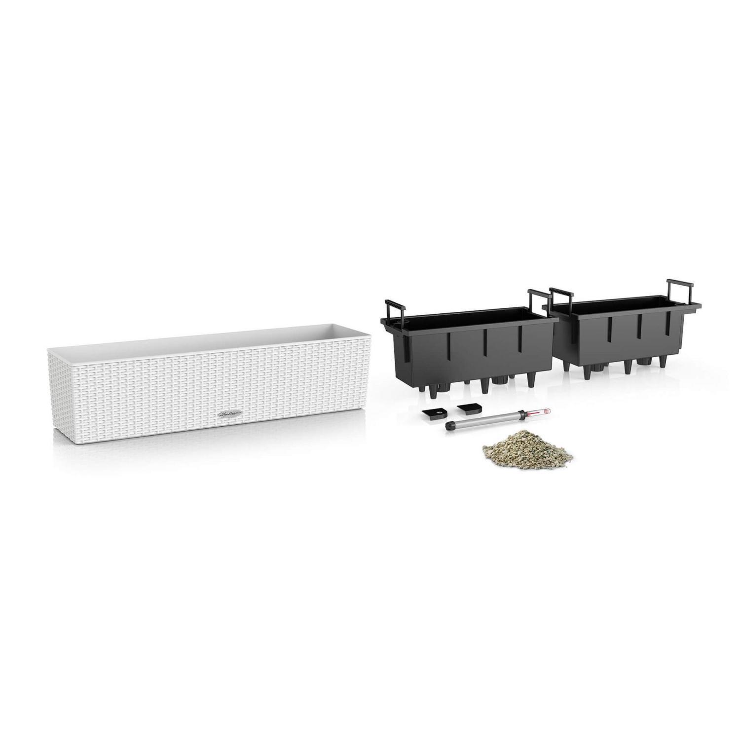 LECHUZA BALCONERA Cottage Trough Poly Resin Self-watering Planter Set