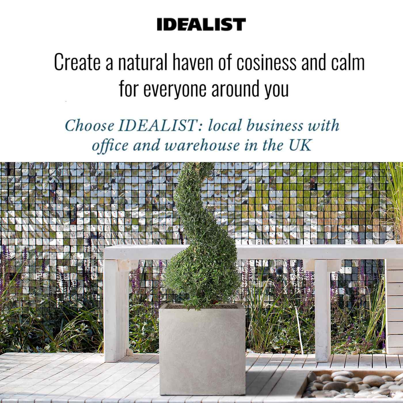 IDEALIST Lite Square Box Contemporary Light Concrete Planter