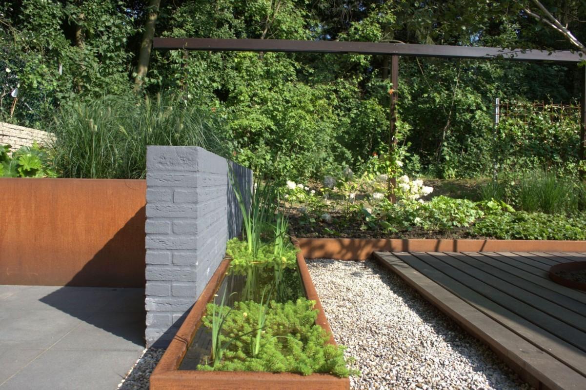 Andes Trough Corten Steel Outdoor Planter