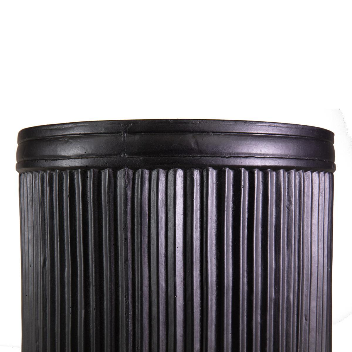 IDEALIST Lite Vertical Ribbed Vintage Style Round Planter