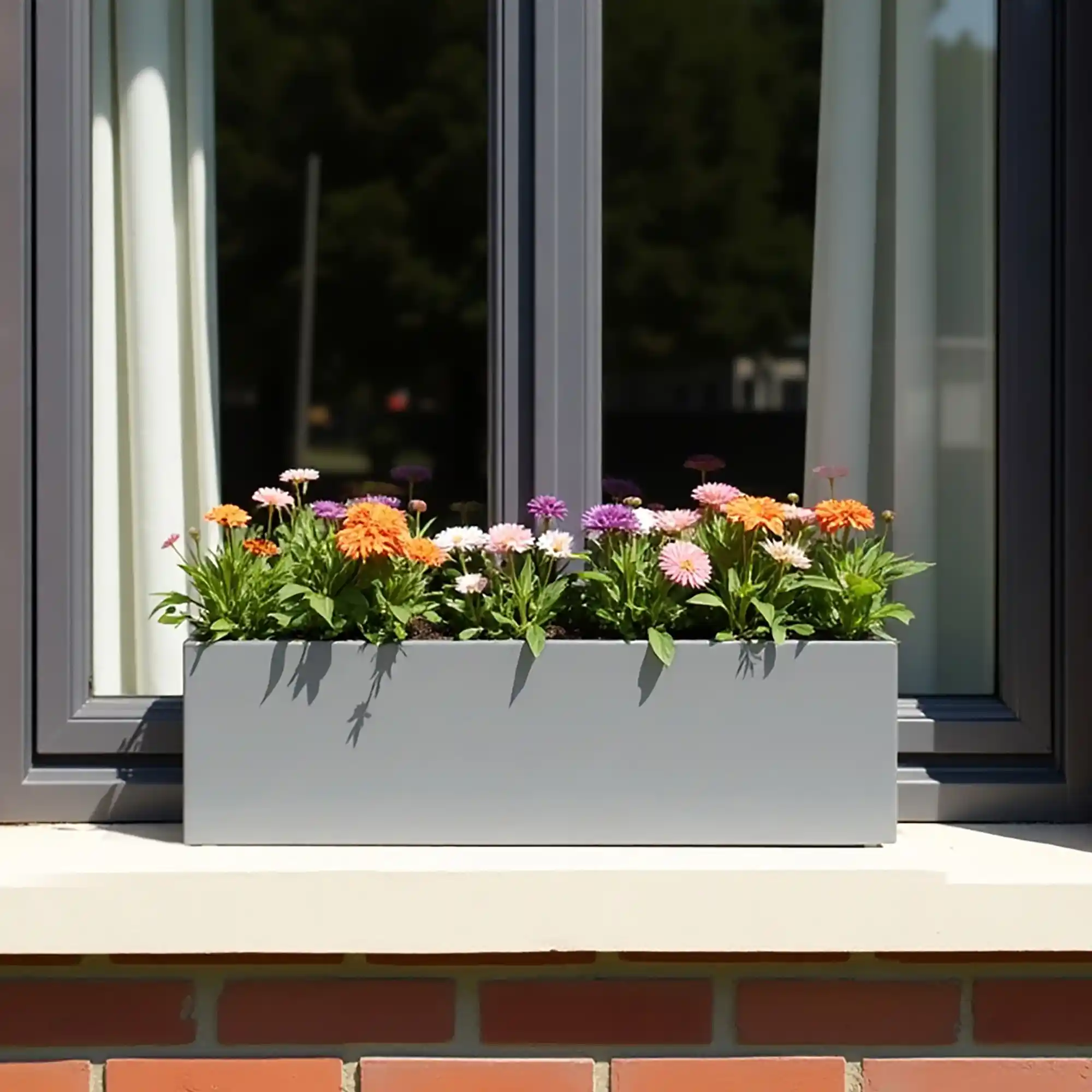 IDEALIST Lite Window Box Light Concrete Planter