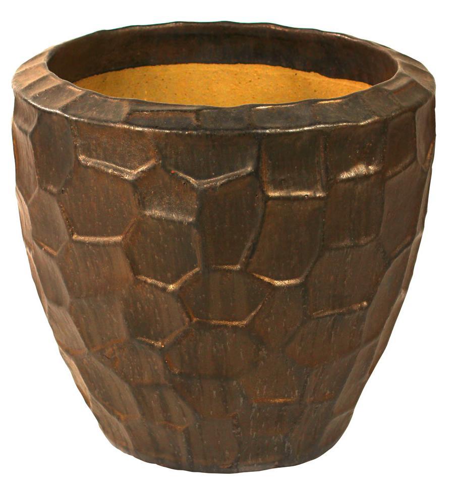 Ceramic Sepia Round Medium Planter Pot In/Out