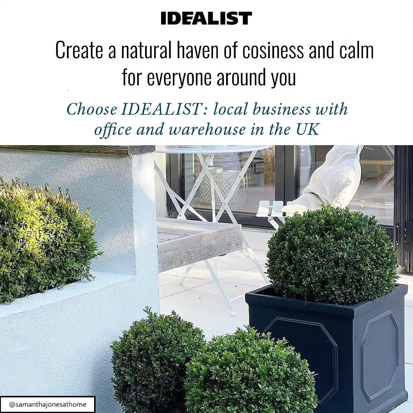 IDEALIST Lite Faux Lead Chelsea Box Square Light Concrete Planter