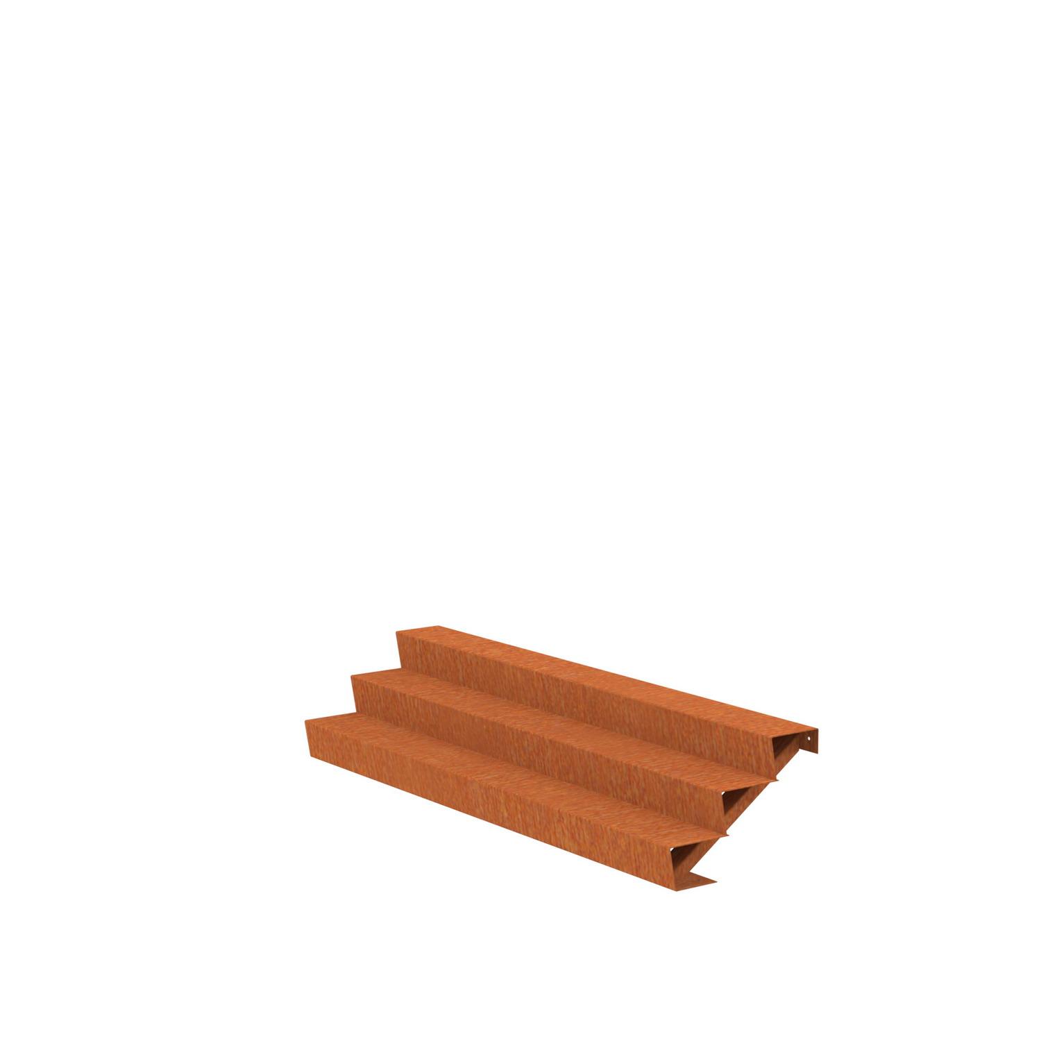 3 Steps Corten Steel Stair