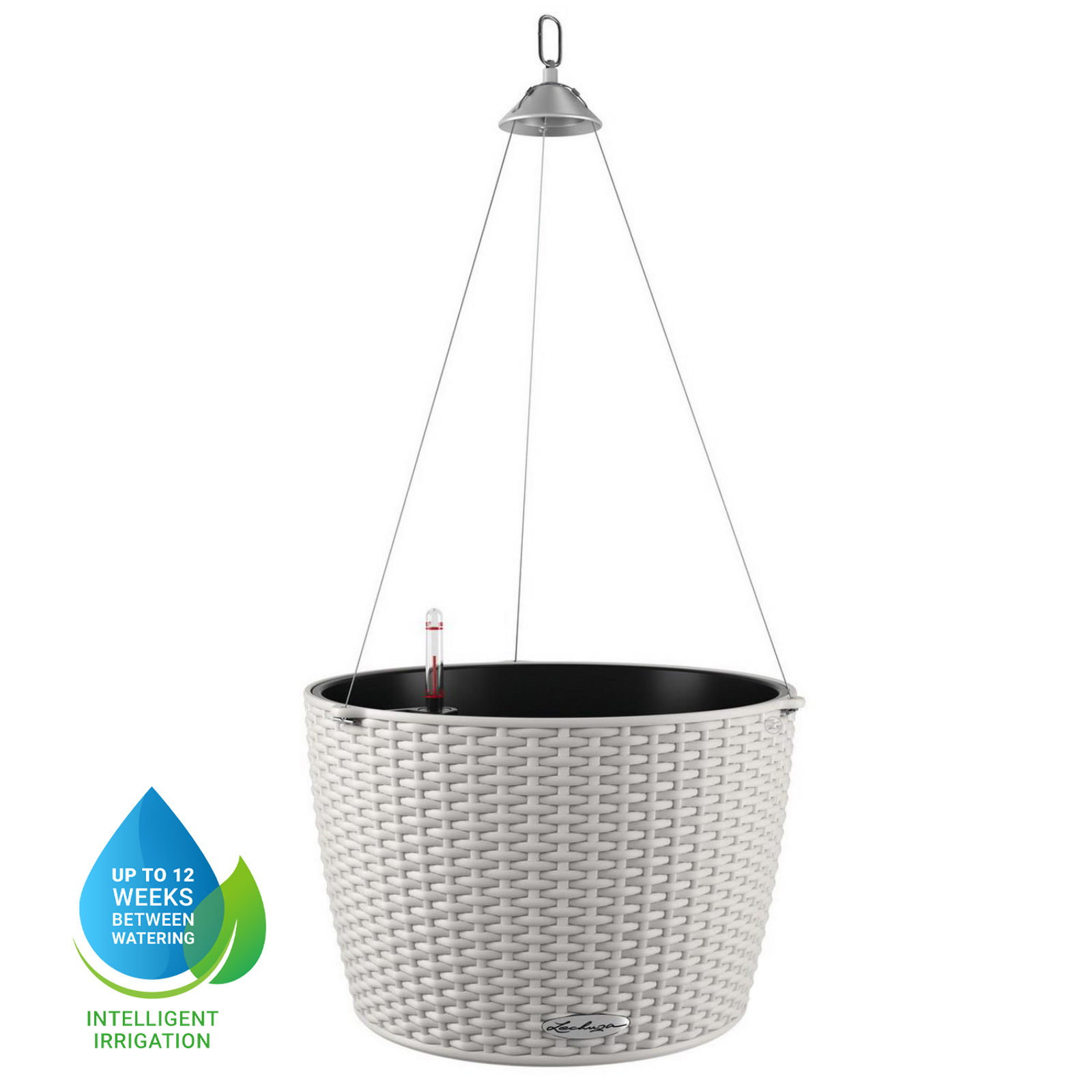 LECHUZA NIDO Cottage Round Poly Resin Outdoor Self-watering Planter