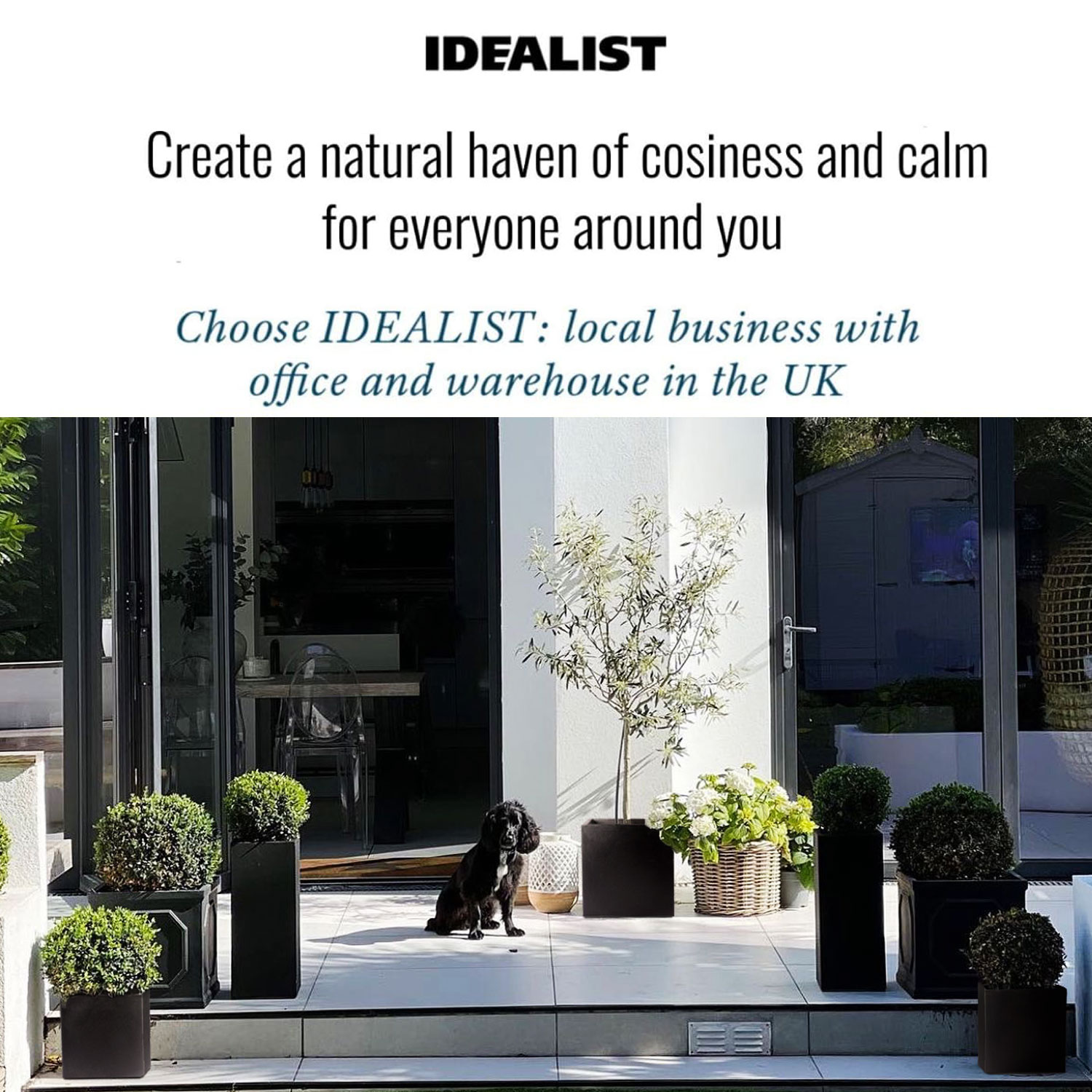 IDEALIST Lite Square Box Contemporary Light Concrete Planter
