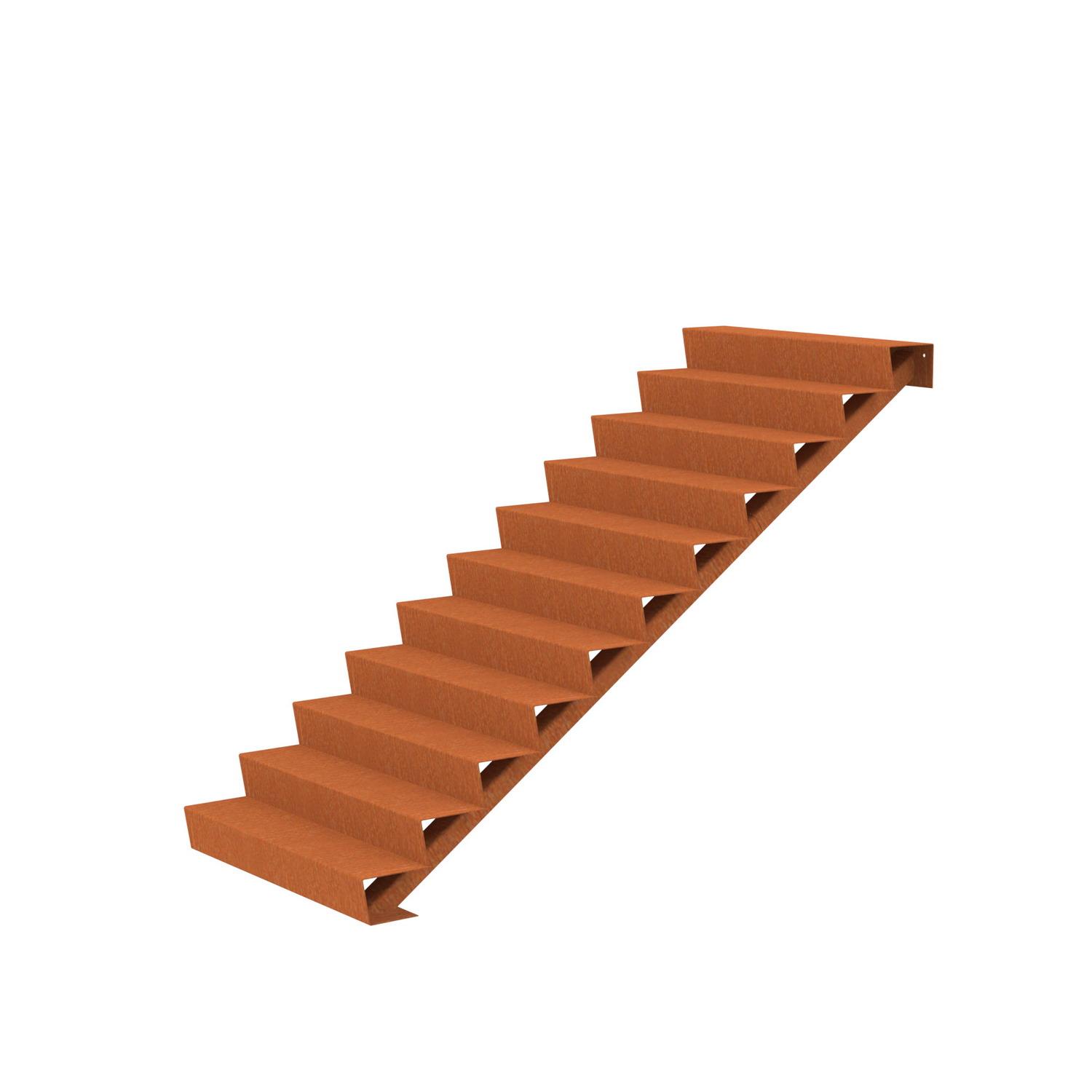 11 Steps Corten Steel Stair